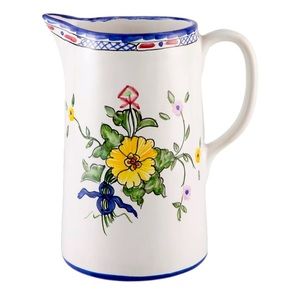 Tiffany & Co “Lisbon” Pitcher 32oz Hand Painted 7”